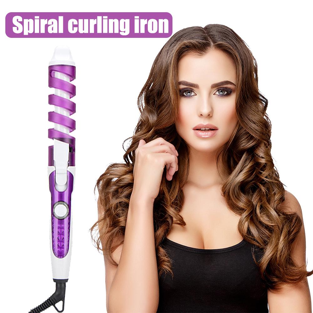 Anti-Scald Ceramic Curling Wand,Portable Curling Iron,Automatic Spiral Hair Curler for Women,Detangle Scald-Free Fast Heating Ro