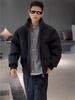 Men's Retro Stand Collar Winter Cotton Jacket - Thick Padded Coat