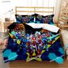 Rockman Megaman Game All Season Bedding Set Printed Bed Set Duvet Cover Sheet Pillowcase Soft Quilt Cover Full Queen King Size