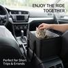 Foldable Dog Car Seat Anti Slip Pet Booster Seat With Safety Sturdy Frame Cushion Portable Heightening Seat For Small Dogs Under
