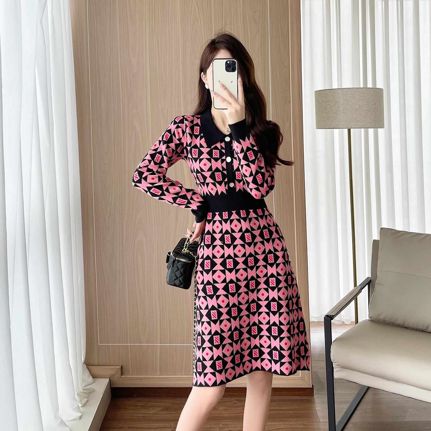 

Thirteenth Street Women s Autumn Knitted A-line Dress - Elegant Fragrant Style Base Sweater Outfit Extra Large чорний