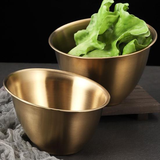 Set 3 Ciotole In Acciaio Inossidabile – Insalata, Frutta E Preparazione Alimenti – Facili Da Pulire Per Cucina - 5