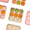 Rato Atti Cubo de Comida de Bebé de Libertação Fácil Recipiente de Armazenamento Quadrado de Silicone Multi 9 Cavidades