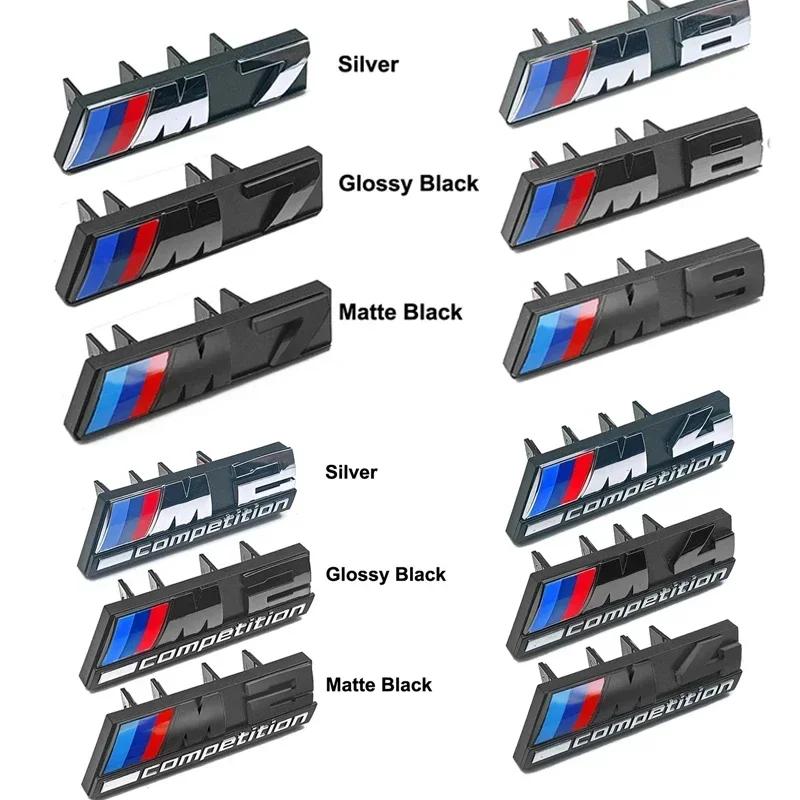 3D Car Front Grille Emblem For BMW M1 M2 M3 M4 M5 M6 M7 X1 X2 X3 X4 X5 X6 X7 M Competition LOGO Car Styling Decor Accessories