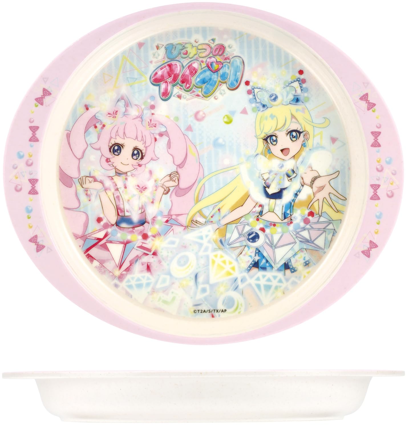 

Skater Melamine Lunch Plate with Bamboo Dishwasher no Fiber, 350ml, Safe, Himitsu Ipuri (Girl) Design, M36B-A