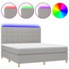 VidaXL Sommier à Lattes de Lit avec Matelas et LED, Lit Rembourré, Lit Double, Lit Adulte de Chambre à Coucher Intérieur, 3135453