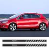 2PCS Car Styling Door Side Skirt Stripes Sticker For Opel OPC Astra J H G K Ignia Corsa D B E Mokka Vectra B Auto Accessories