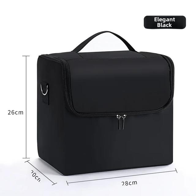 

Профессиональный косметический ящик для инструментов, переносная сумка для хранения косметики, полуперманентный набор для вышивки, оптовая продажа косметических принадлежностей чёрный