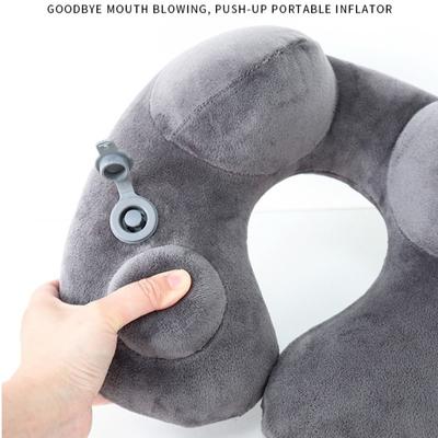 Portable Press To Inflatable Pillow U-Shaped Lightweight Travel Air Pillow Soft Folding Neck Support Cushion