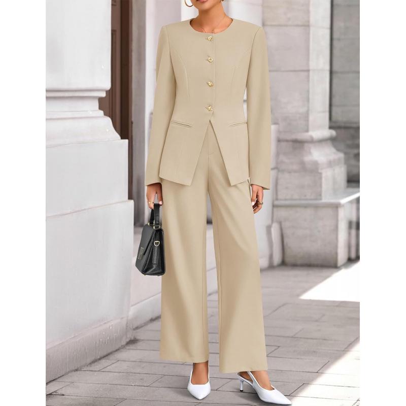 Europäisches & Amerikanisches Damenmode-Anzugset: Reversjacke & Hose