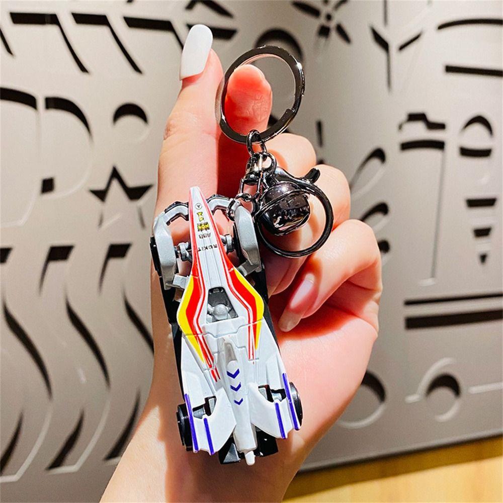 Bag Ornament Racing Car Keychain Zinc Zinc Alloy Metal Car Pendant Car Model Keyring Couple Keyring