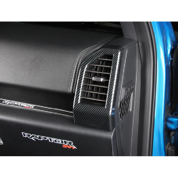 Carbon Fiber Interior Front Side Air Vent A/C Cover Trim for Ford F150 2015-