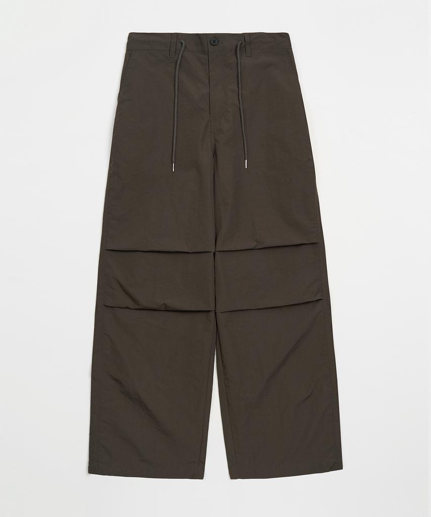 TOFFEE Utility Wide Parachute Pants (Khaki Brown)
