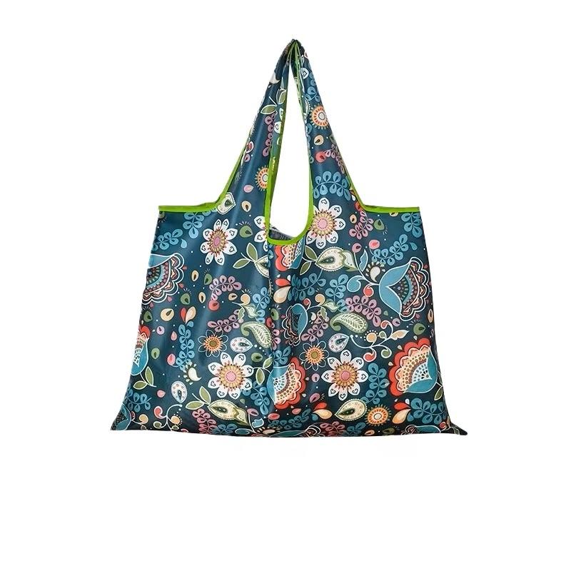 Large-Capacity Foldable Shopping Bag: Eco-Friendly Reusable Tote , Portable Handheld Storage for Grocery Beach Daily Use