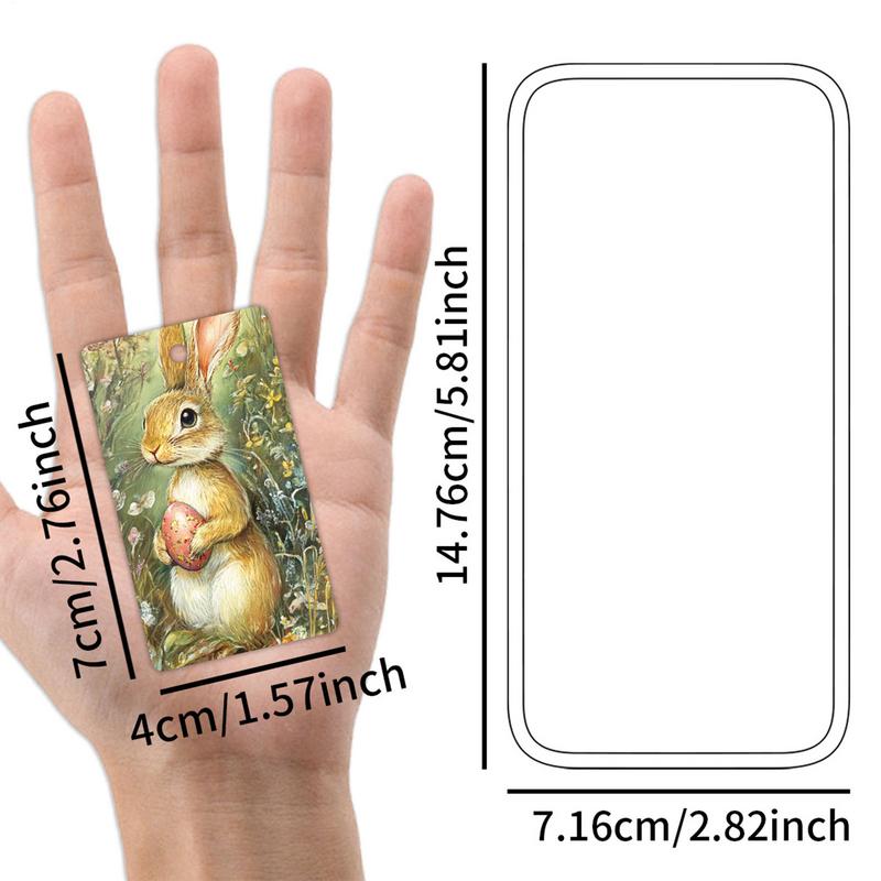 Easter Basket Tags Holiday Bag Label Set Of 50 Festive Bunny Treat Bags Tags For Kids Easter Parties Spring Crafts With String