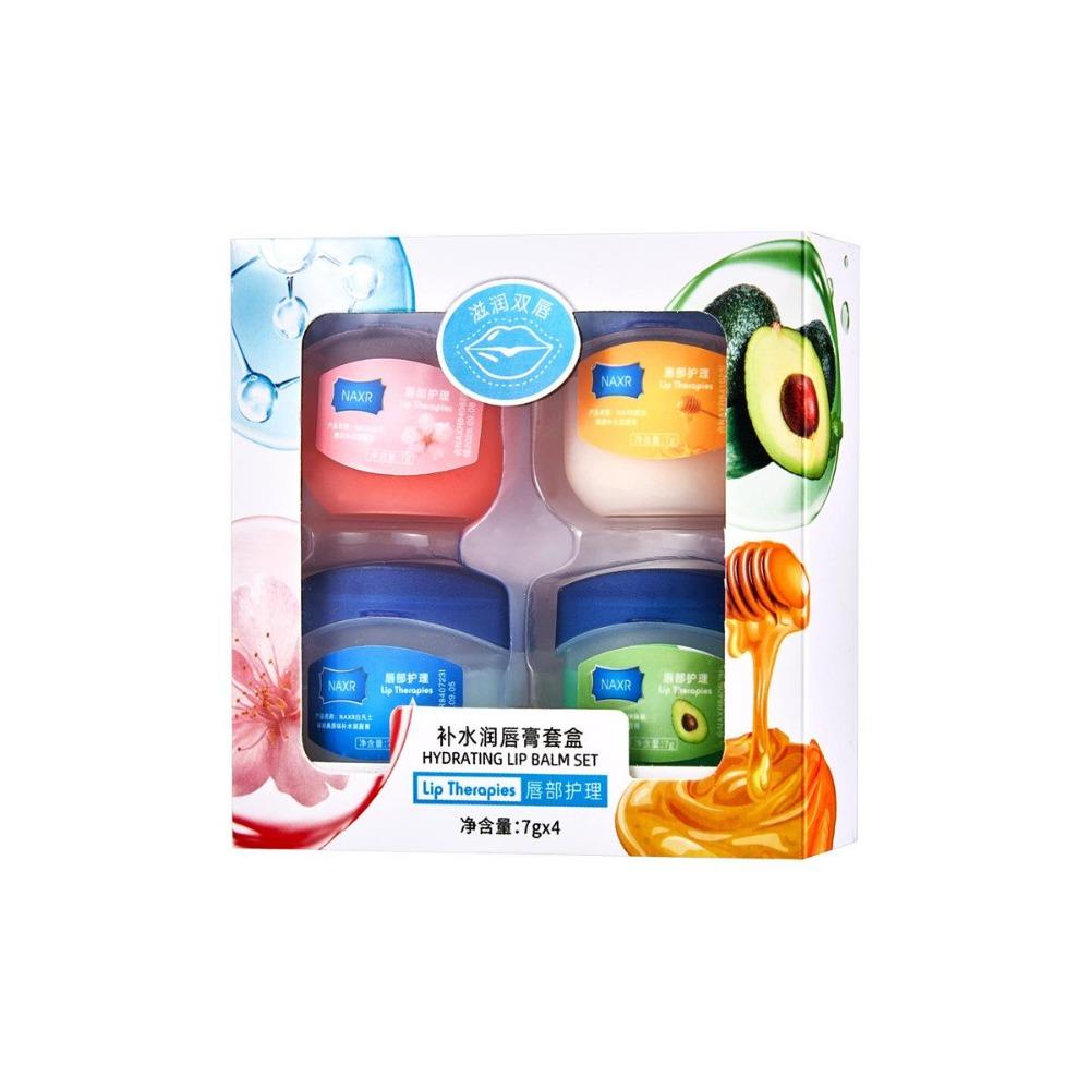 

1/4/6/8 шт. набор увлажняющих бальзамов для губ, увлажняющий, сохраняет влагу в течение всего дня для сухих губ, длительный эффект, рождественские подарки, подарки на день Святого Валентина 4 PCS