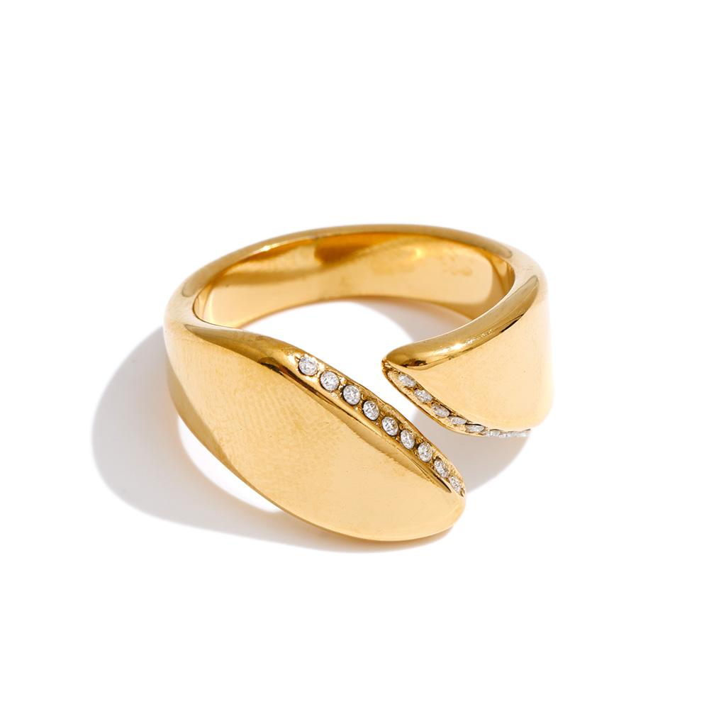 

Yhpup Size 6 Stainless Steel Smooth Metal Zirconia Casting Ring Wholesale Popular Chic High Quality Jewelry Accessories 6