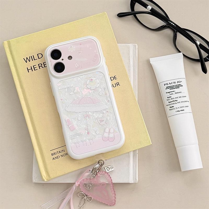 iPhone 14/15/16/17 Pro Max Case: Pink Bow Japanese Korean Style for Women