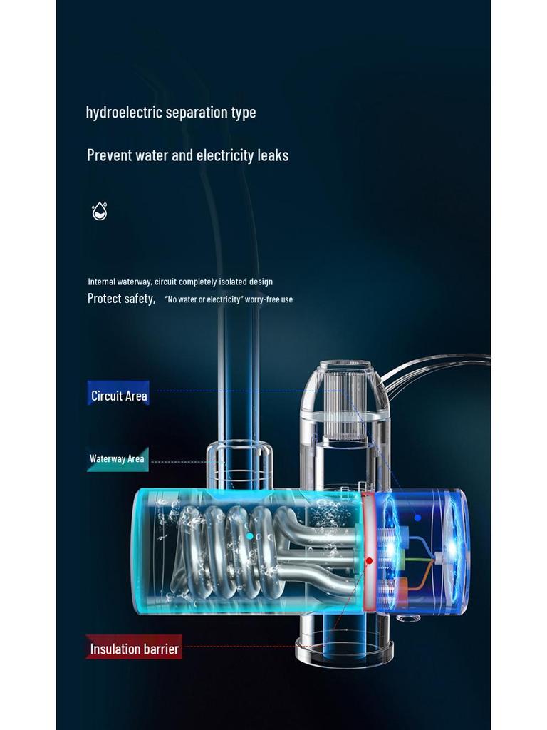 Instant Electric Hot Water Tap: Dual-Use Fast Heating Kitchen and Shower Faucet