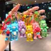 Rainbow Heart Bear Keychain Ornament Set