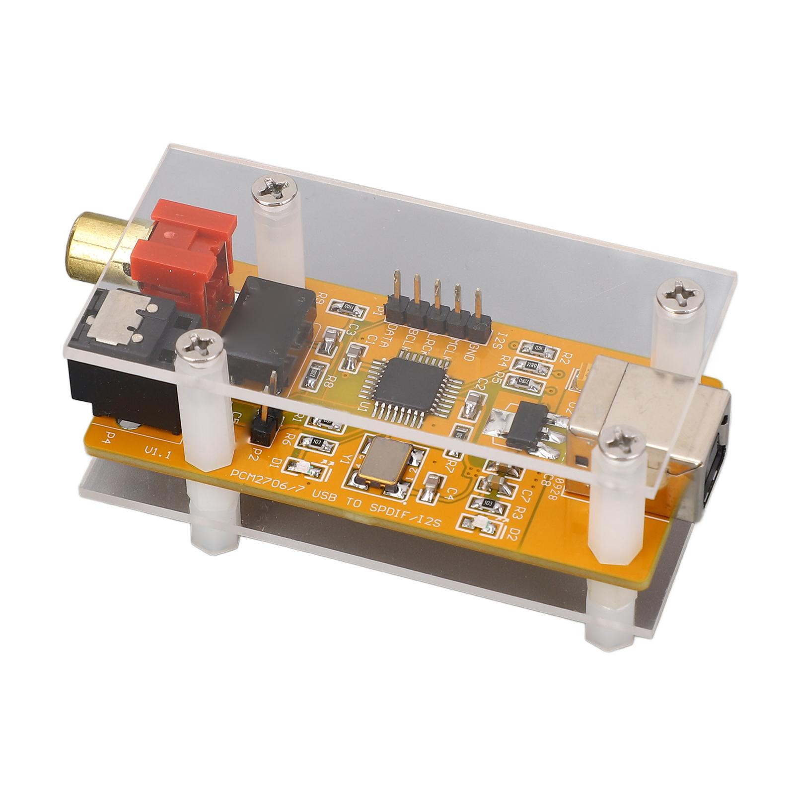 

Коаксіальний Оптичний Волоконний Вихід Звукова Карта USB до Коаксіального Волоконного I2S Чіп Декодування PCM2707 Звуковий Модуль