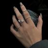 Fashion Minimalism Butterfly Heart Ring Set for Women Girls Cool Sweet Couple Rings Aesthetic Jewelry Accessories New Trend