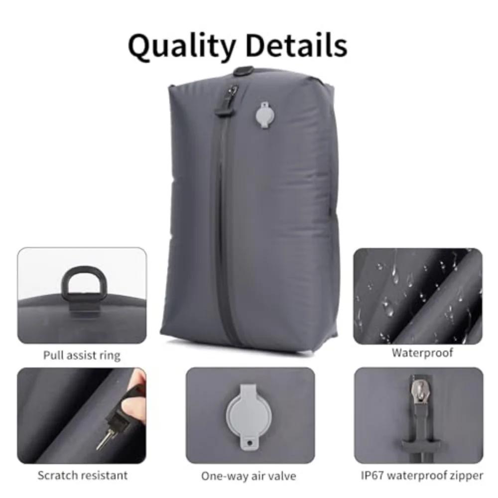 Compression Sealed Packing Cubes for Carry-on, TSA Approved Travel Luggage Storage Organizer Bags, Vacuum Cubes for Weekend Trip