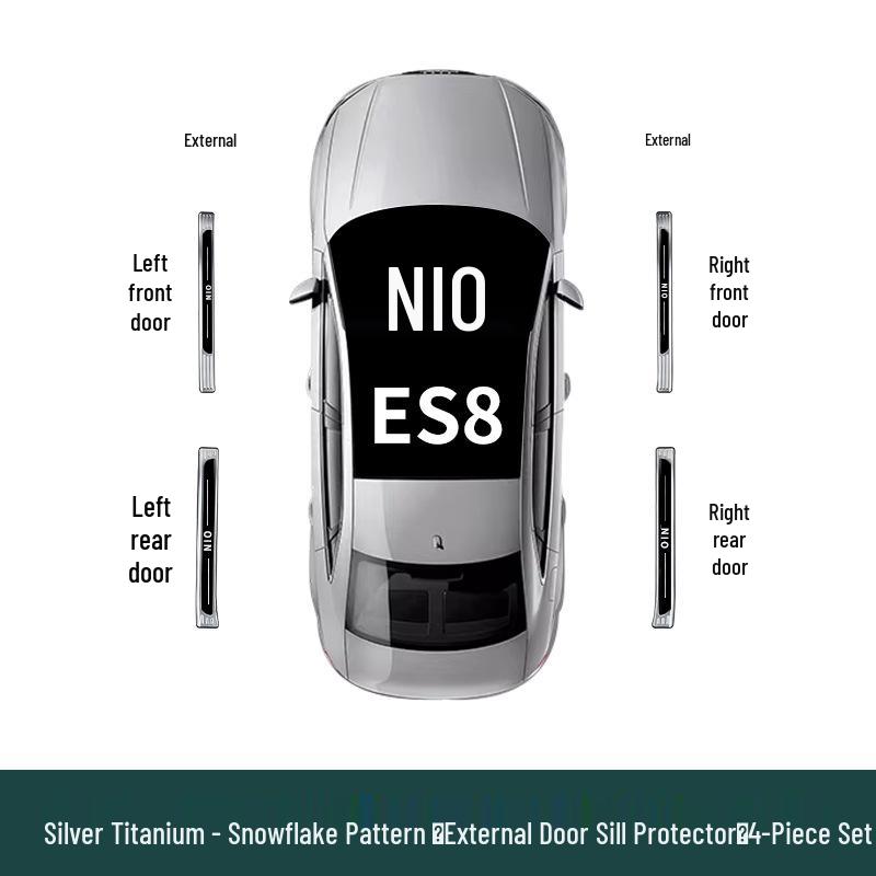 Stainless Steel Scuff Plates for 26 NIO ES8 Models - Interior Upgrade Accessories