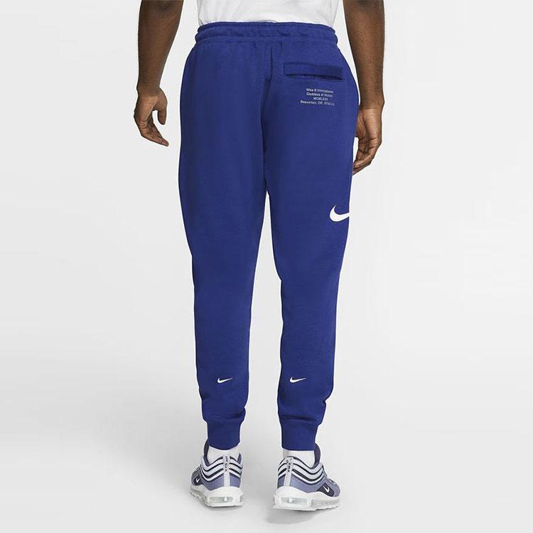 Nike Embroidered Swoosh Casual Sweatpants Men Bottoms Blue DB4956-455