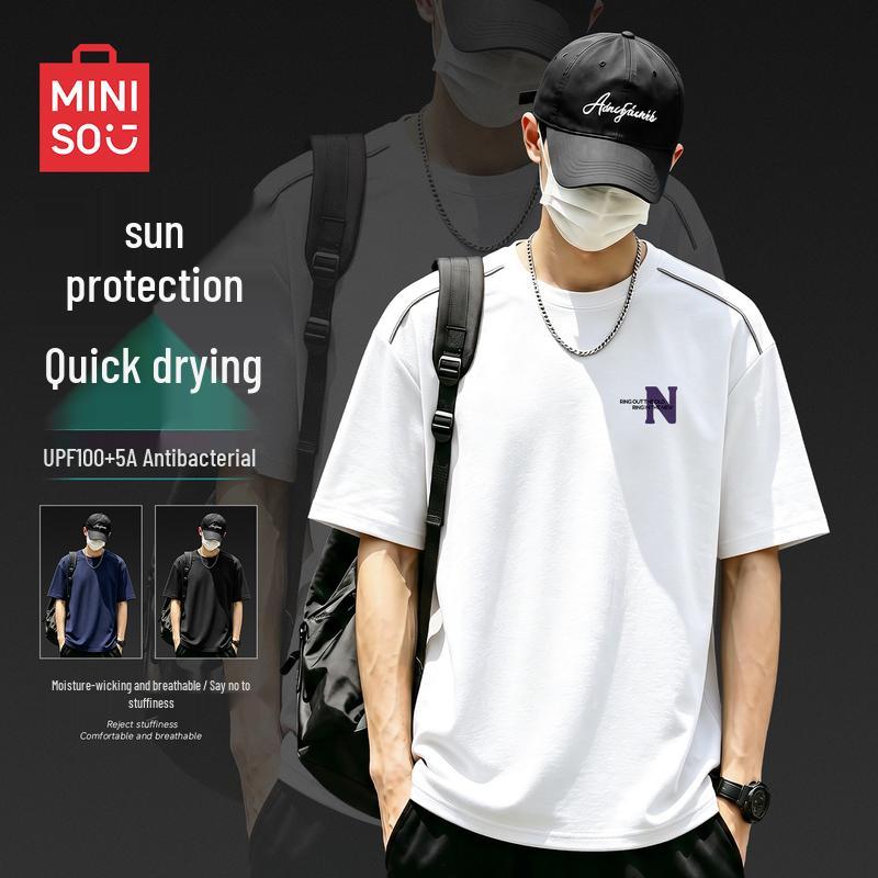 MINISO Men s Quick-Dry Short Sleeve T-Shirt 3XL