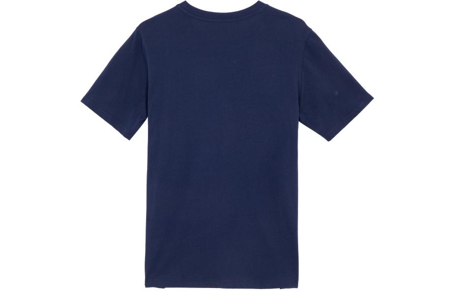 Men's PUMA DECO GLAM T-Shirts Men's Marine Blue Crew Neck Moderate