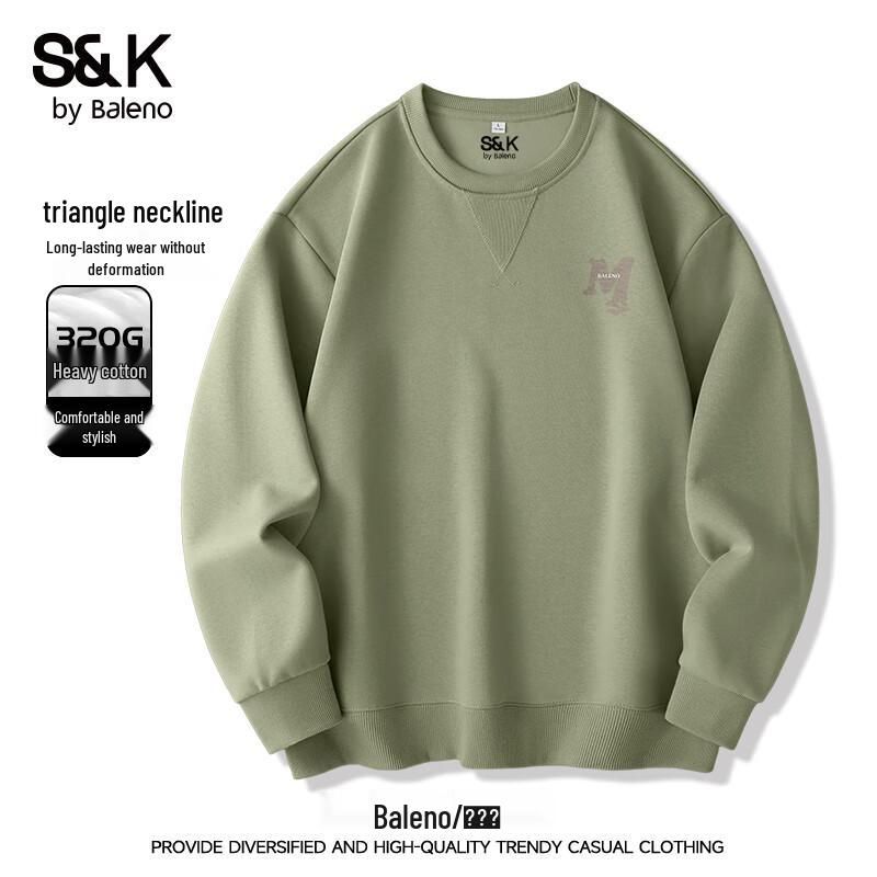 Baleno Men's S&K Series Round Neck Knit Sweatshirt