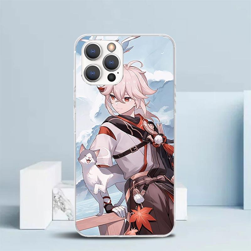 

Kazuha Genshin Impact Phone Case For IPhone 16 17 Air 16E 15 14 Plus 13 Mini 12 11 Pro Max 7 8 + SE 2020 Soft TPU Back Cover 16 iPhone 11
