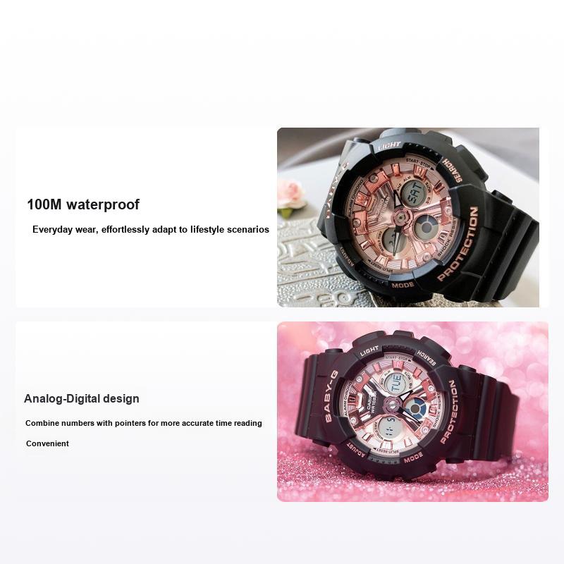 Casio Baby-G Quartz Movement Resin Strap Watch Women watches Pink BA-130-1A4 Regular Watch Box