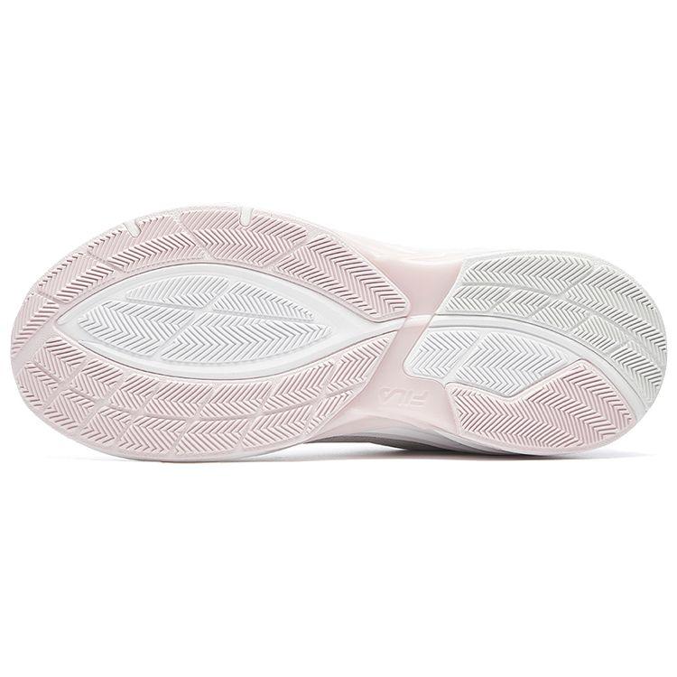 FILA Athletics Simple Sports Fabric Low-Top Marathon Running Shoes Women sneaker White Pink A12W032215FBB