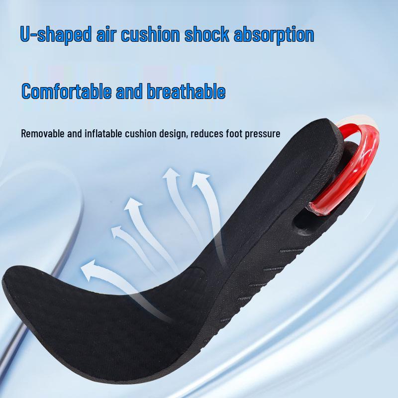 Multi-Layer Detachable Height-Enhancing Insoles for Men and Women - Invisible Shock-Absorbing Air Cushion for Sports.