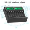 Battery Charger Intelligent Lcd Indicator Short Circuit Protection for AA/AAA Rechargeable Battery Charger 8 Slot