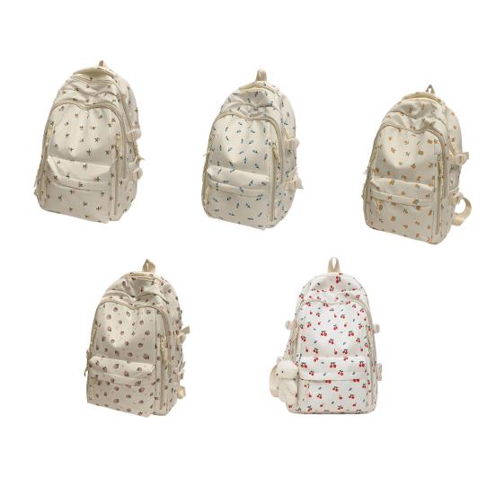 Floral Backpack for Girls Large Capacity Backpack with Padded Shoulder Straps