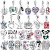 Original Copper Charms Bead Inlaid Zirconium Love Heart Pets Pendants Mom'S Gift Fit Bracelet Jewelry Diy Marking