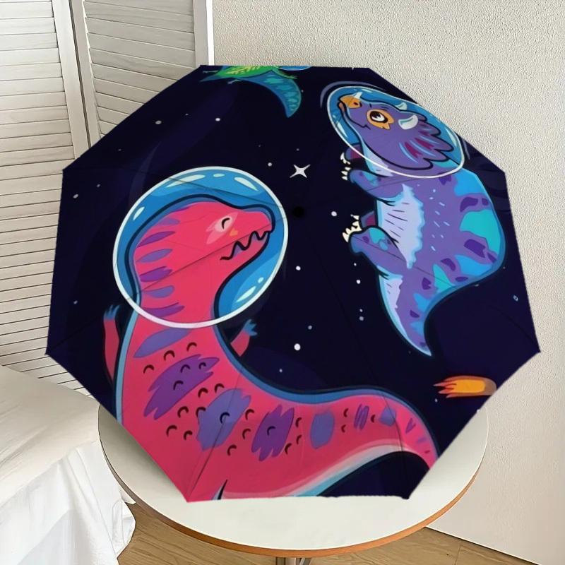 

1pc Space Dinosaurs Adventure Umbrella with Plastic Handle,Suitable for All Seasons Home Travel Outdoor UmbrellaDD845