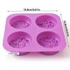 1Pcs 4-Hole Silicone Flower Soap Mold - Reusable Silicone Casting Molds for DIY Soap Making, Candle Crafting, and Resin Art