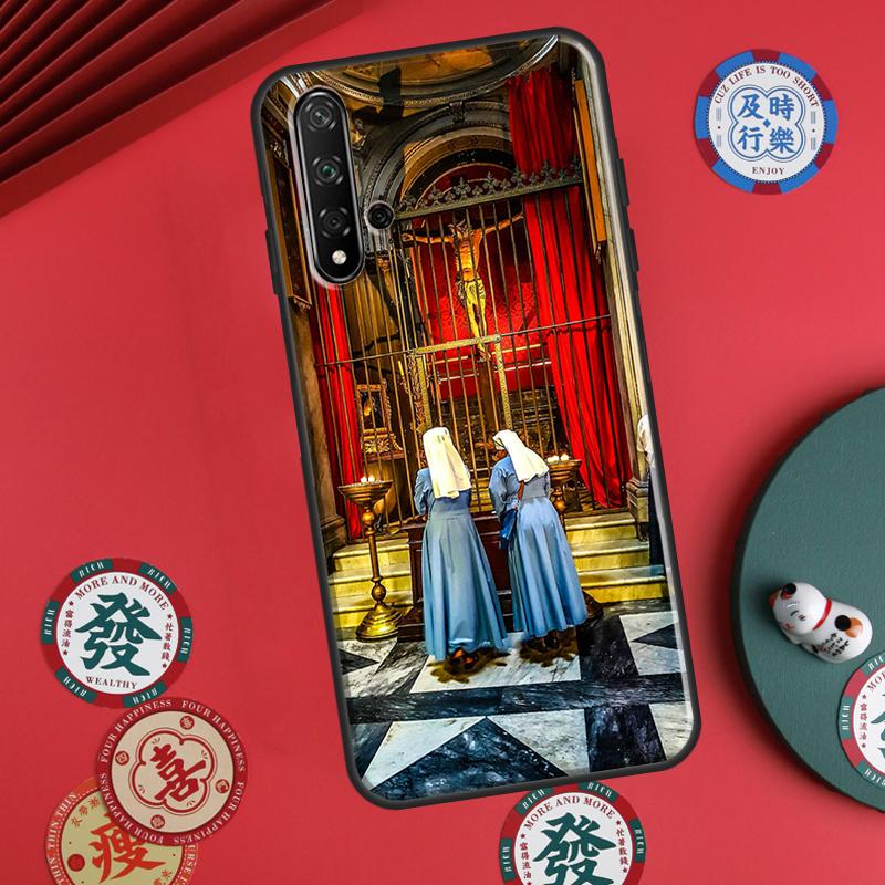 Jesus Nonne Schwester Für Huawei P60 Pro P30 P40 Lite Nova 7i 8i 11i 12i 12s 10 9 SE Y90 Y60 Y70 Y72 Y61 Y91 Hülle