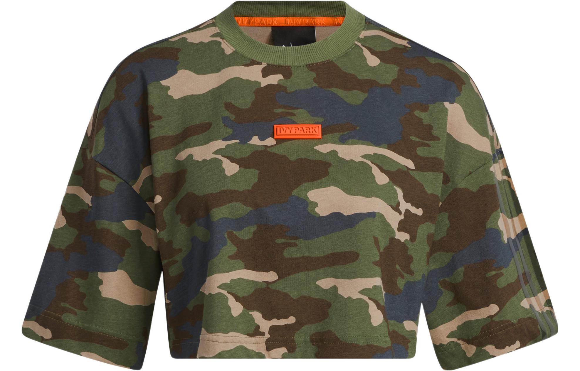 Adidas Ivy Park Crop Tee Camo Print HR2317 XL