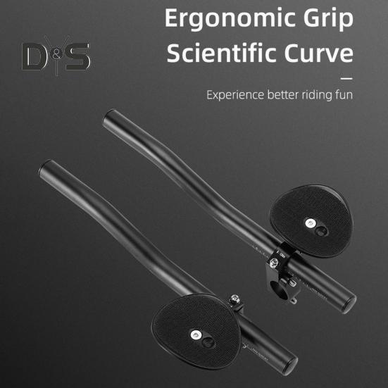 1 par de apoio de braço para bicicleta, guidão de MTB, estrada, mountain bike, barra aerodinâmica, alça de relaxamento, leve, liga de alumínio, ciclismo, apoio de braço, barra, acessórios para bicicleta