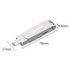 Lenovo SS380 Type-C USB 3.2 Dual Interface Metal Swivel USB Drive