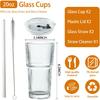 Aesthetic Textured Glass Cup – Premium Soda Lime Glass Tumbler for Cocktails, Juice & Water