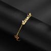 Atoztide Personalized Custom Name Crown Heart Bracelet Thick Chain for Women Stainless Steel Zircon Flower Bangle Jewelry Gift 