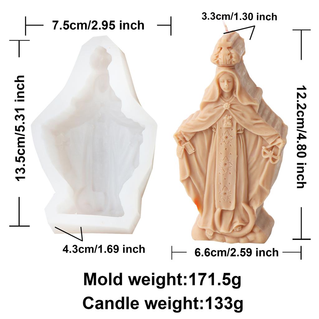 3D Jesus Madonna Family Relief Candle Silicone Mold DIY Religious Statue Gypsum Aromatherapy Molds Cross Soap Resin Making Tool