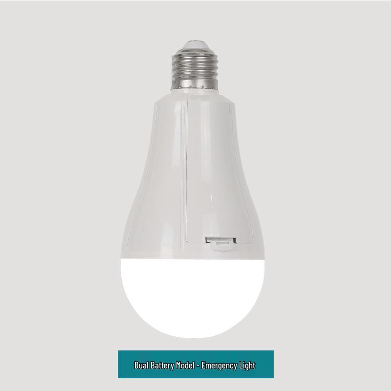 LED Emergency Bulb: Dual Battery, USB Rechargeable, Super Bright for Camping & Outdoor Night Markets