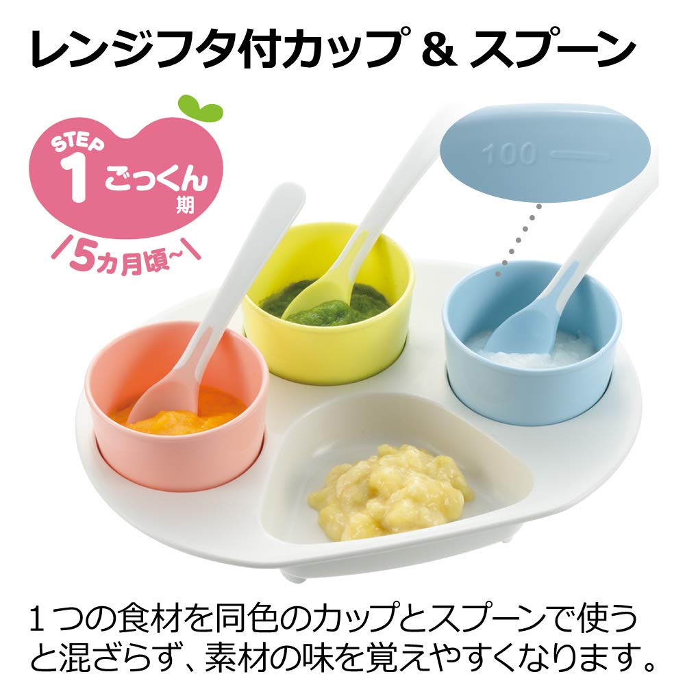 Richell Try Baby Food Starter Set for Ages 5 Months To 3 Years